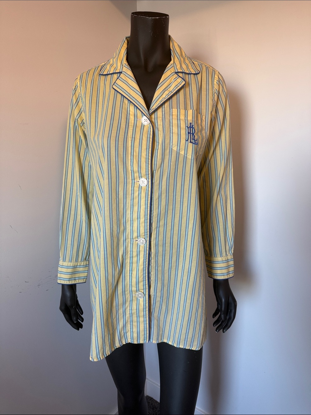 Lauren Ralph Lauren Cotton Striped Button Down Shirt Medium